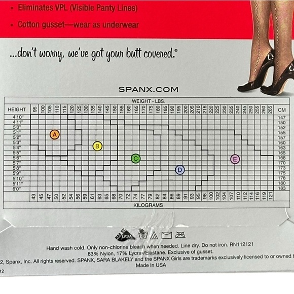 NEW SPANX Uptown Tight-End Tights Side Seam Fishnet Body Shaping Control Size A - Picture 3 of 3